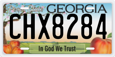 GA license plate CHX8284
