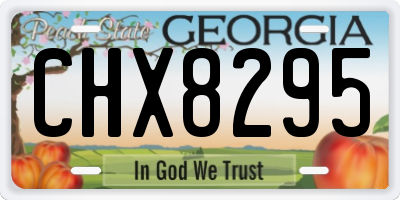 GA license plate CHX8295