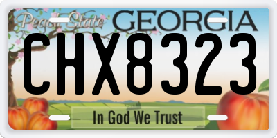 GA license plate CHX8323