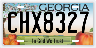 GA license plate CHX8327