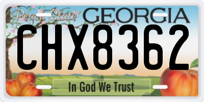 GA license plate CHX8362