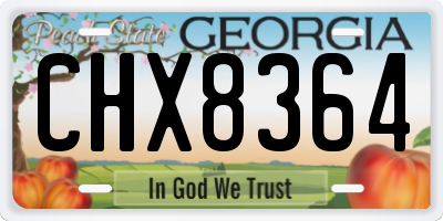 GA license plate CHX8364