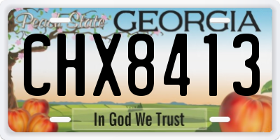 GA license plate CHX8413