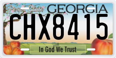 GA license plate CHX8415