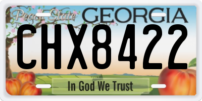 GA license plate CHX8422