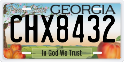 GA license plate CHX8432