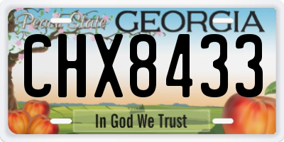 GA license plate CHX8433