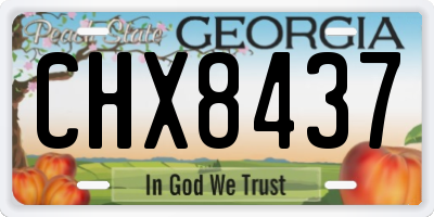 GA license plate CHX8437