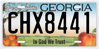 GA license plate CHX8441