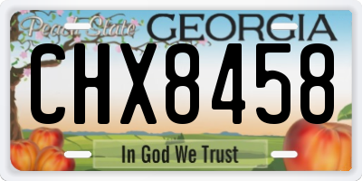 GA license plate CHX8458