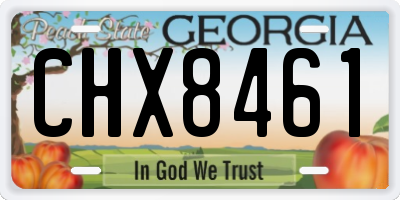 GA license plate CHX8461