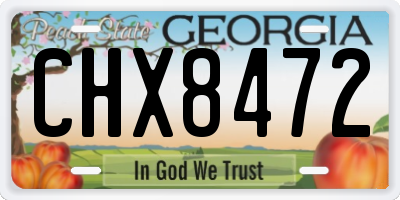 GA license plate CHX8472