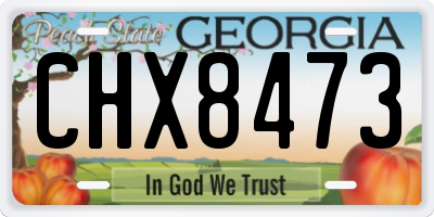 GA license plate CHX8473