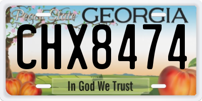 GA license plate CHX8474