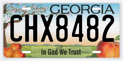 GA license plate CHX8482