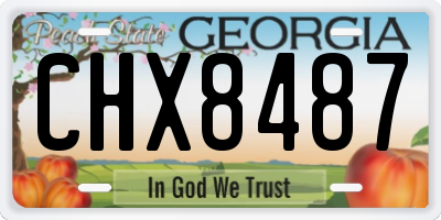 GA license plate CHX8487