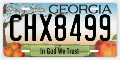 GA license plate CHX8499