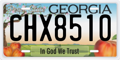 GA license plate CHX8510