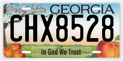 GA license plate CHX8528