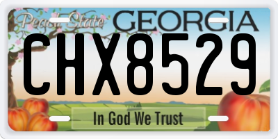GA license plate CHX8529