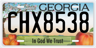 GA license plate CHX8538