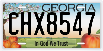 GA license plate CHX8547