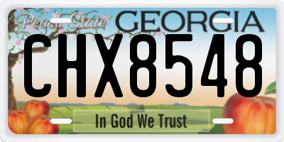 GA license plate CHX8548