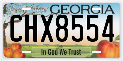 GA license plate CHX8554