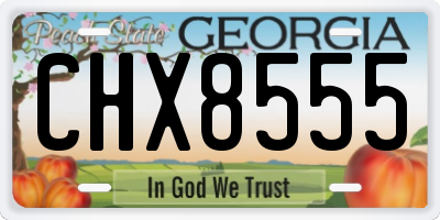 GA license plate CHX8555