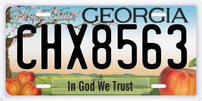 GA license plate CHX8563