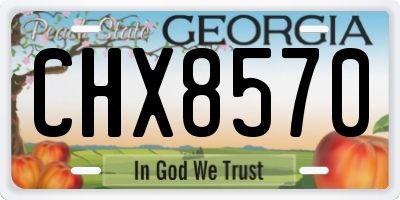 GA license plate CHX8570