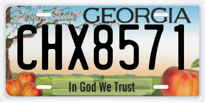 GA license plate CHX8571