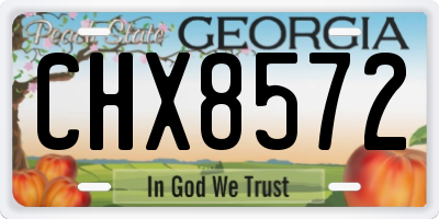 GA license plate CHX8572