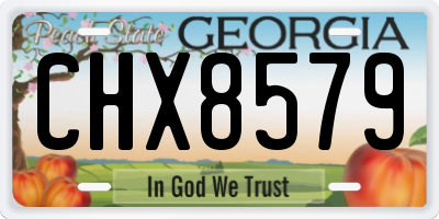 GA license plate CHX8579