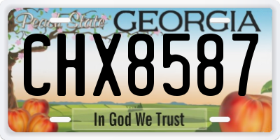 GA license plate CHX8587