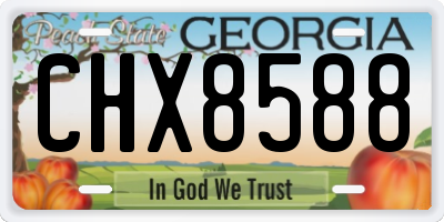 GA license plate CHX8588