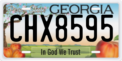 GA license plate CHX8595