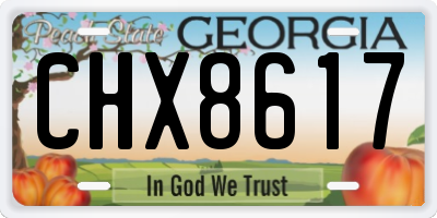GA license plate CHX8617