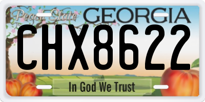 GA license plate CHX8622