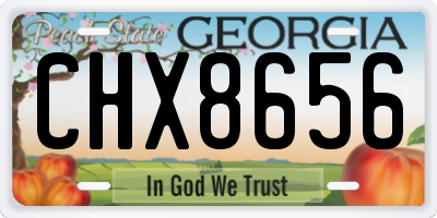 GA license plate CHX8656