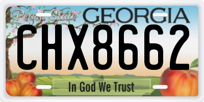 GA license plate CHX8662