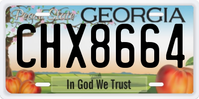 GA license plate CHX8664