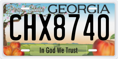GA license plate CHX8740