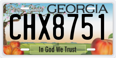 GA license plate CHX8751