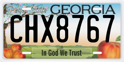GA license plate CHX8767