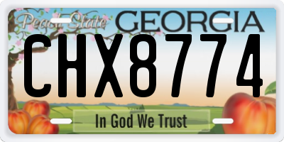 GA license plate CHX8774