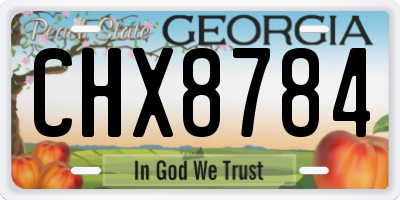 GA license plate CHX8784