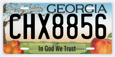 GA license plate CHX8856