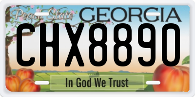 GA license plate CHX8890