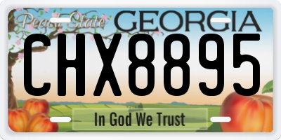 GA license plate CHX8895